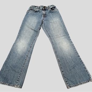 Children's Place Boy's Bootcut Jeans with Adjustable Waist. Medium Blue, Size 10